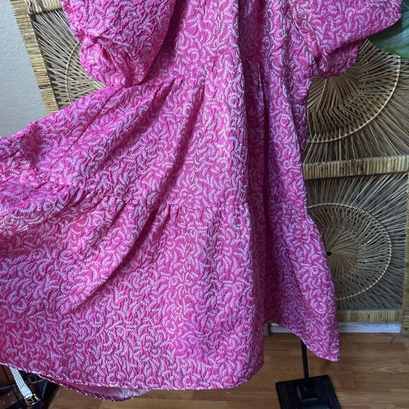 Tuckernuck Hyacinth House Pink Puff Sleeve Oversized Dress - Picture 6 of 9